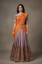 Teenage Girls Kalamkari Half Saree Set