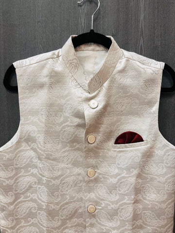 Kurta Vest - Mens Half White Vest in size 38