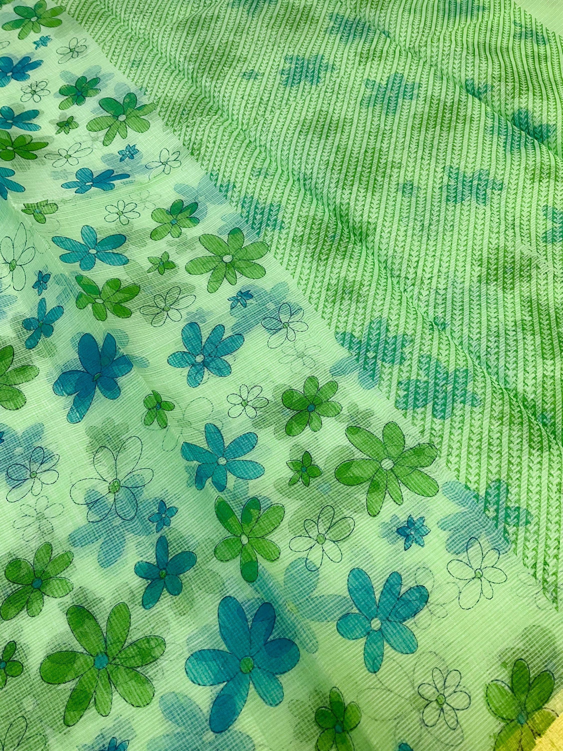 Kota sarees with floral print image 4