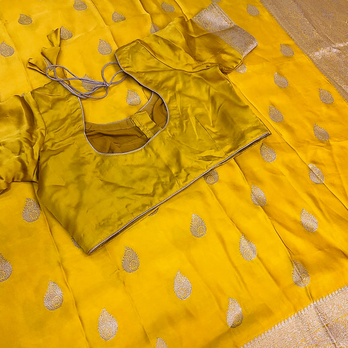 Mashru Silk Saree with stitched blouse