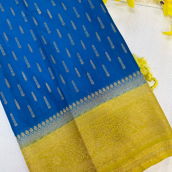 Blue Benarasi saree
