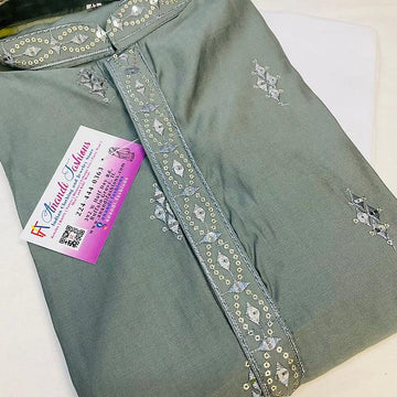 Grey men’s kurta set -size 42