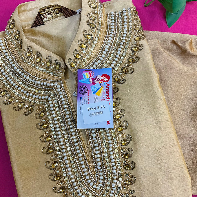 Gold kurta set for men fits size 44