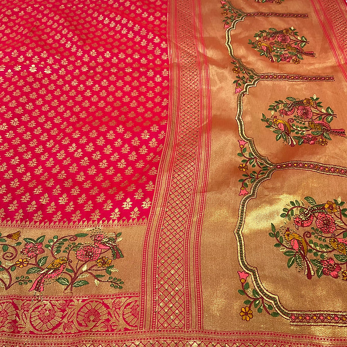 Benarasi saree with stone work