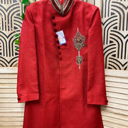 Men’s sherwani in maroon color fits size 42-NP
