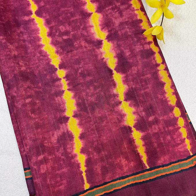Fancy Kalamkari Saree in Pink & yellow
