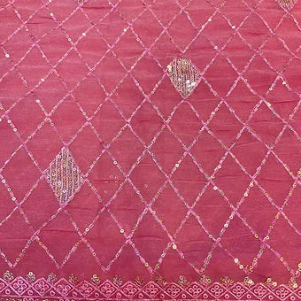 Pastel Colors Cocktail Party Wear Shimmery Chiffon Saree - Soft & Elegant
