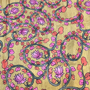 Fancy Kalamkari Saree in Pink & Yellow - Traditional Print
