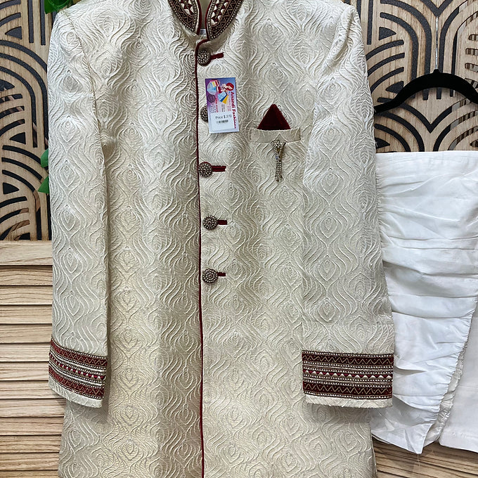 Men’s bridal wear sherwani with jodhpuri pants fits size 42 -NP