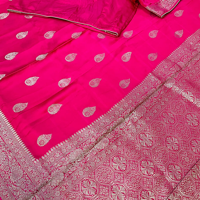 Mashru Silk Saree with stitched blouse
