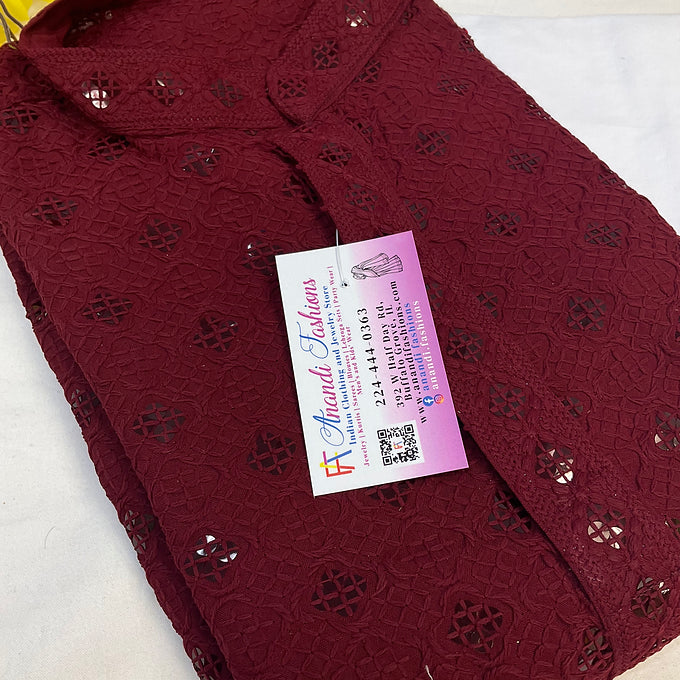 Chikankari kurta set for men