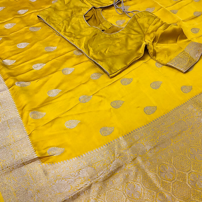 Mashru Silk Saree with stitched blouse