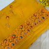 Net saree with thread embroidery