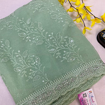 Cocktail Party Wear Sarees- shimmery Chiffon sarees