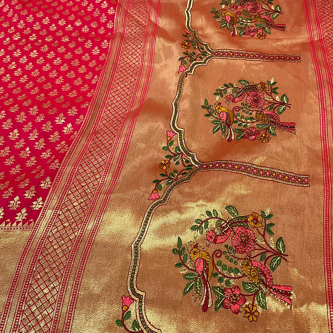 Benarasi saree with stone work