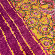 Fancy Kalamkari Saree in Pink & Yellow - Traditional Print
