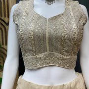 Half White Tissue Lehenga Set - Party & Wedding Wear