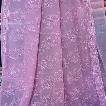 Cocktail Party Wear Sarees- shimmery Chiffon sarees