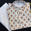 Digital Print Boys Chikankari Kurta set- Size 4 to 12