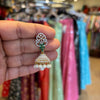 CZ Earrings - Jhumkas with Emeralds