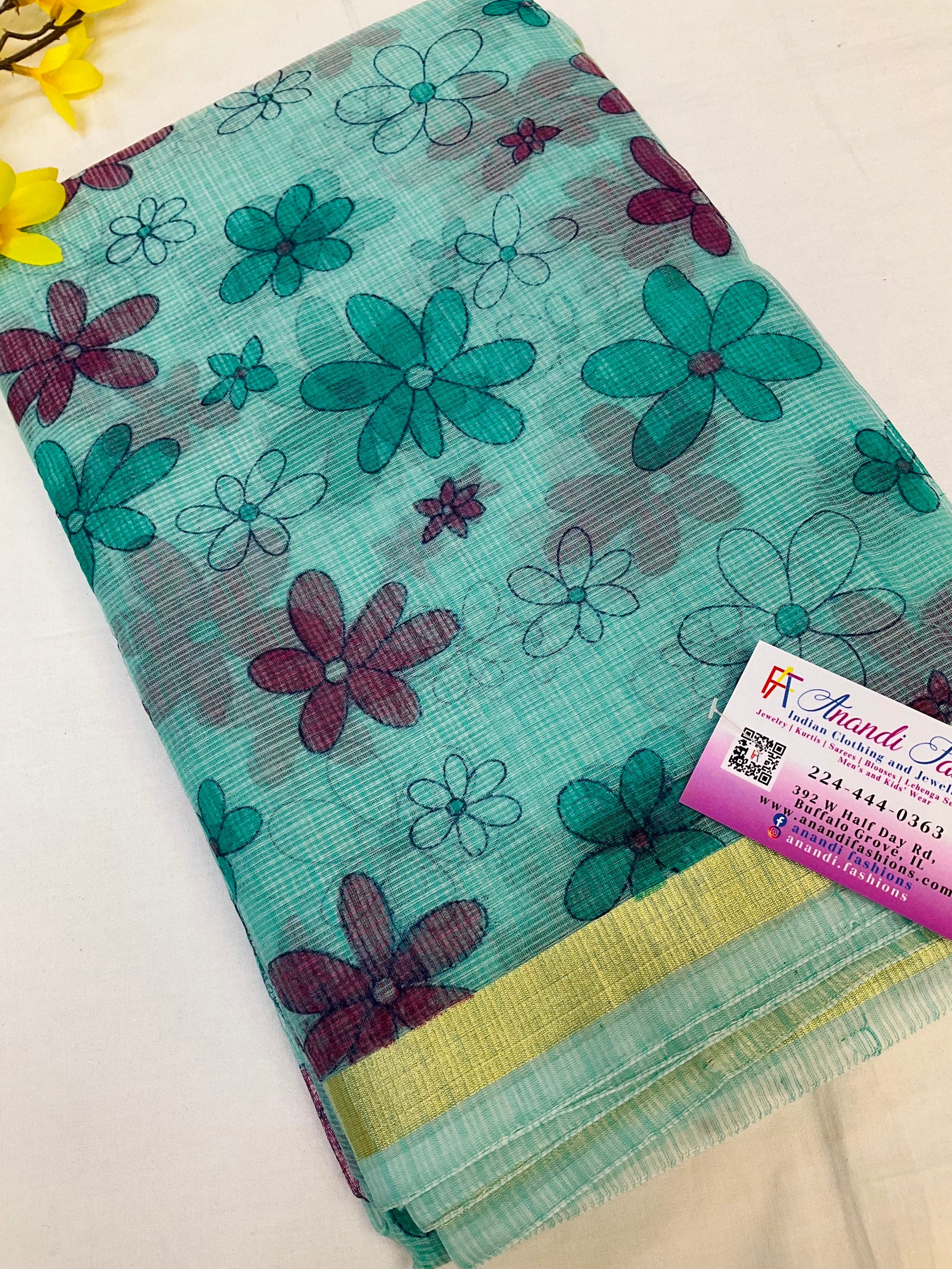 Kota sarees with floral print image 1