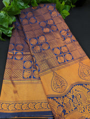 Pure Silk Saree - Copper Zari Work Traditional & Trendy 7 Colors