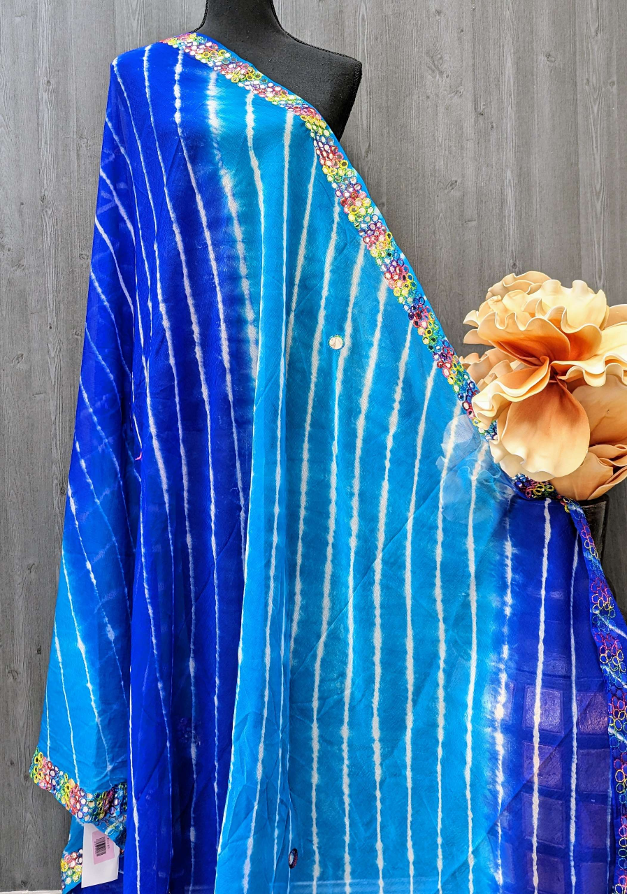 Chiffon Dupatta - Vibrant Chiffon Leheriya Dupattas image 2