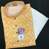Pure Cotton Mens kurta - Yellow Kurta Pajama set- Size 42