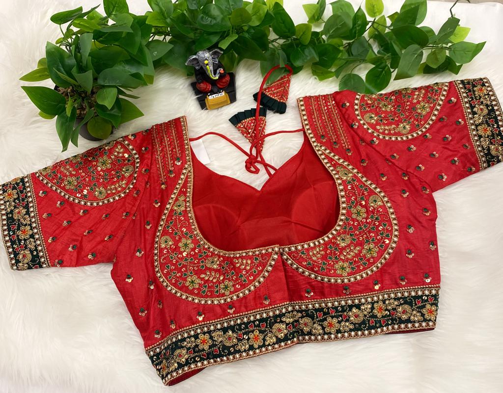 Vibrant Multi Colors Work blouse - Size 40 image 5