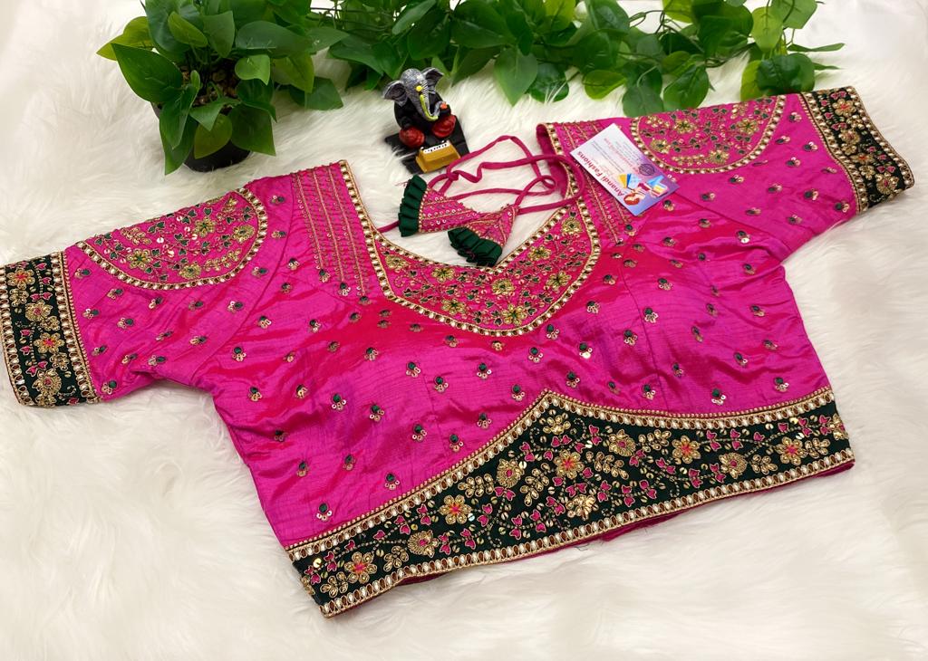 Vibrant Multi Colors Work blouse - Size 40 image 0