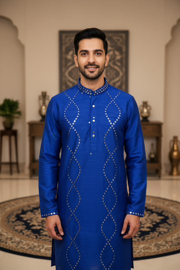 Mens kurta - Blue Kurta and Blue Pajama