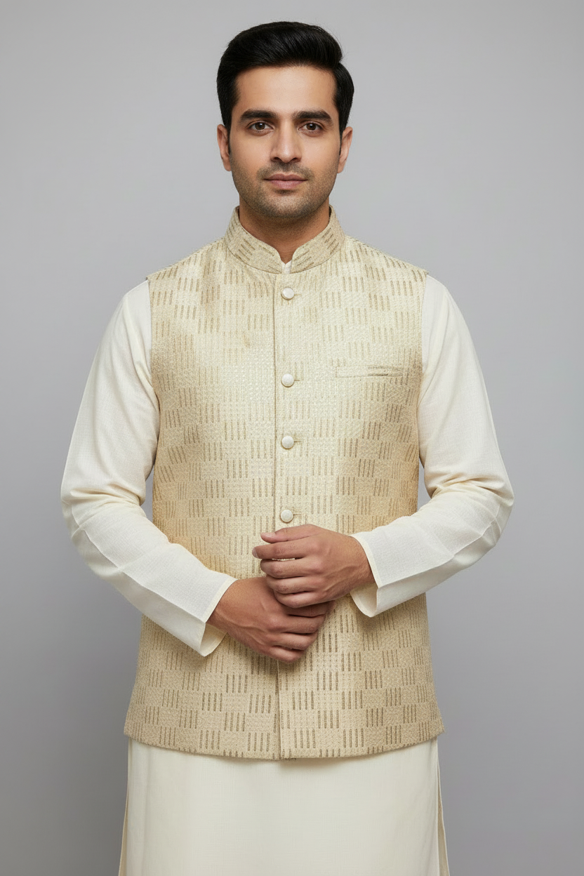 Modi Jacket - Mens wear -Sequence work Vest/ Modi Jacket