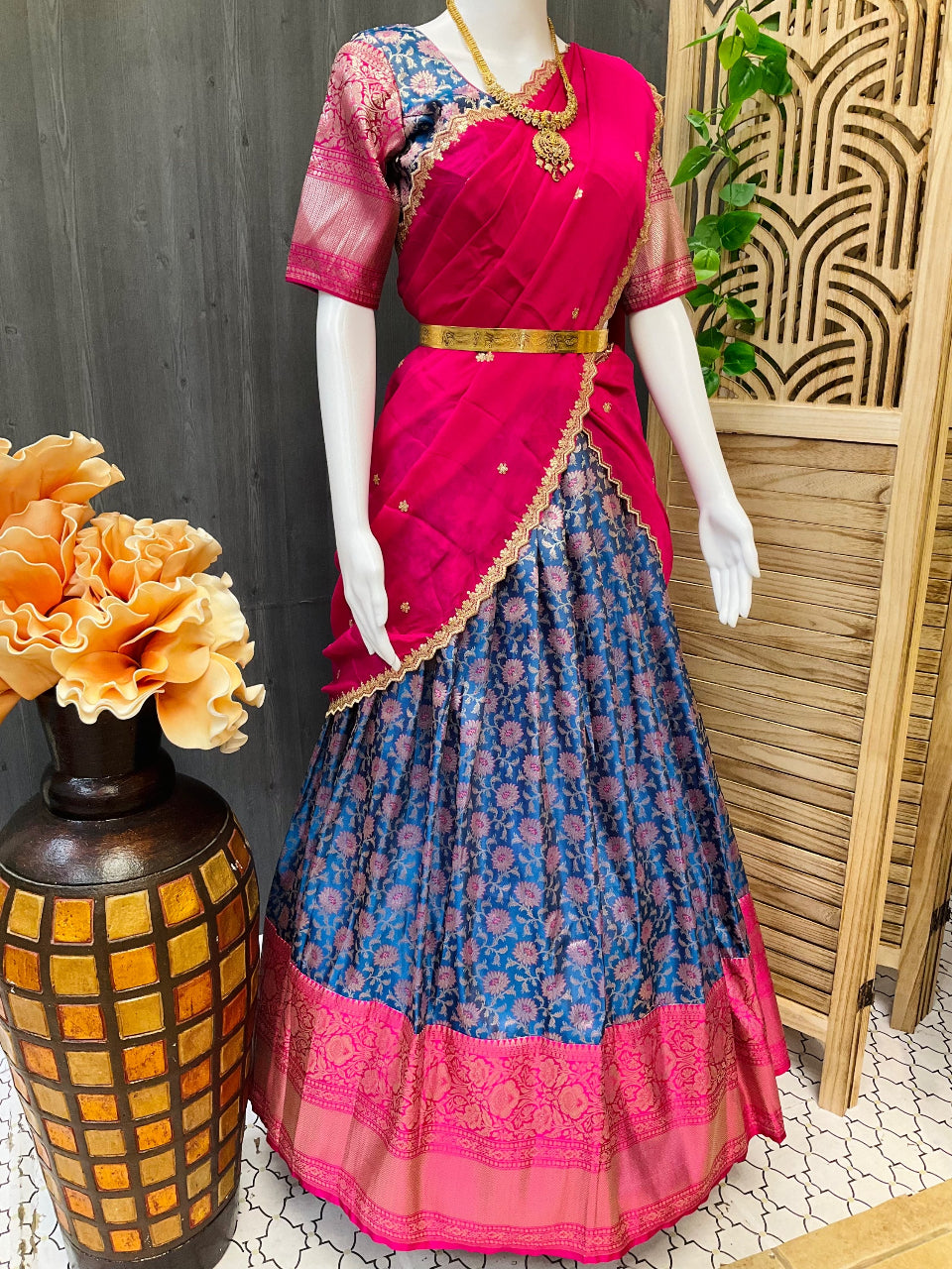 Half saree- Traditional half saree for teens girl/Young women  image 1