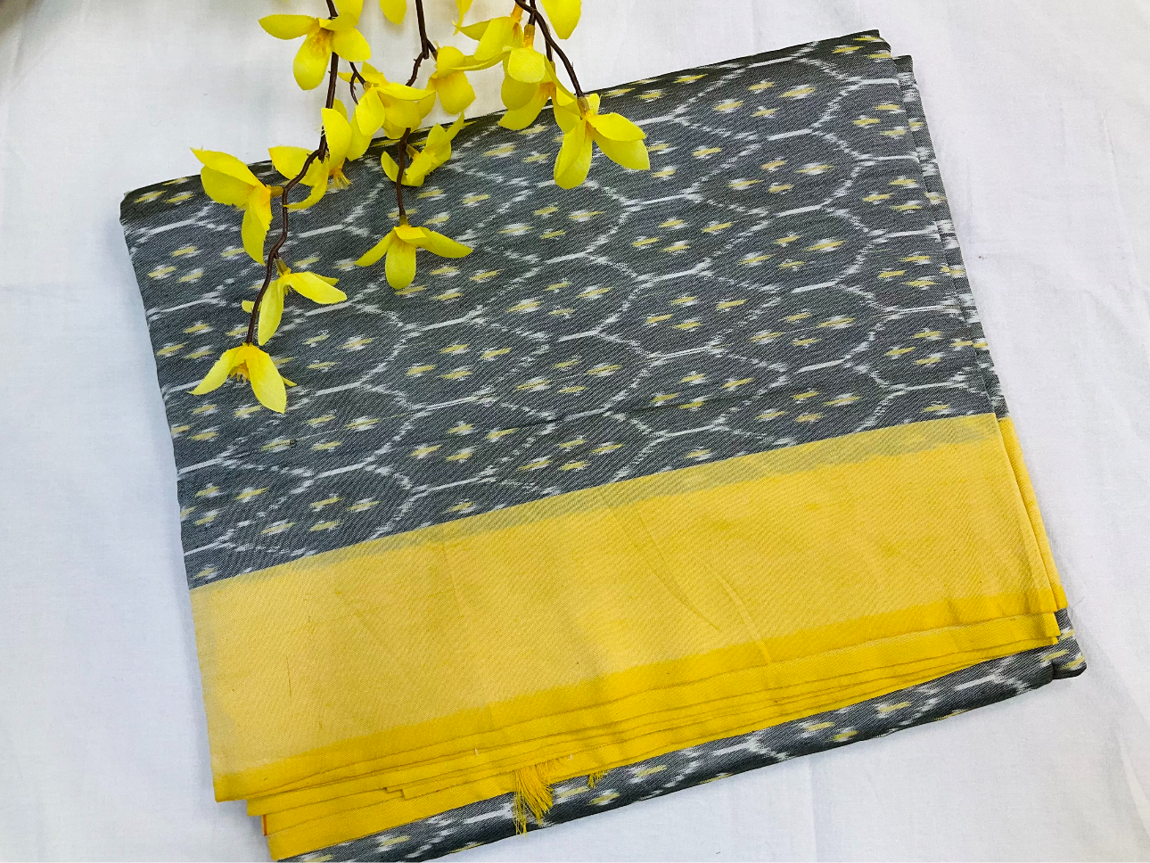 Sico cotton Ikkat print sarees image 1