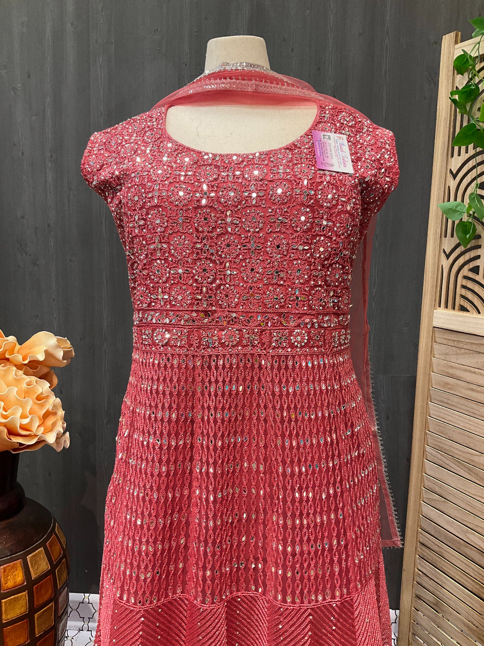 Plus Size - Party wear floor length dress- Size 56/58 image 1