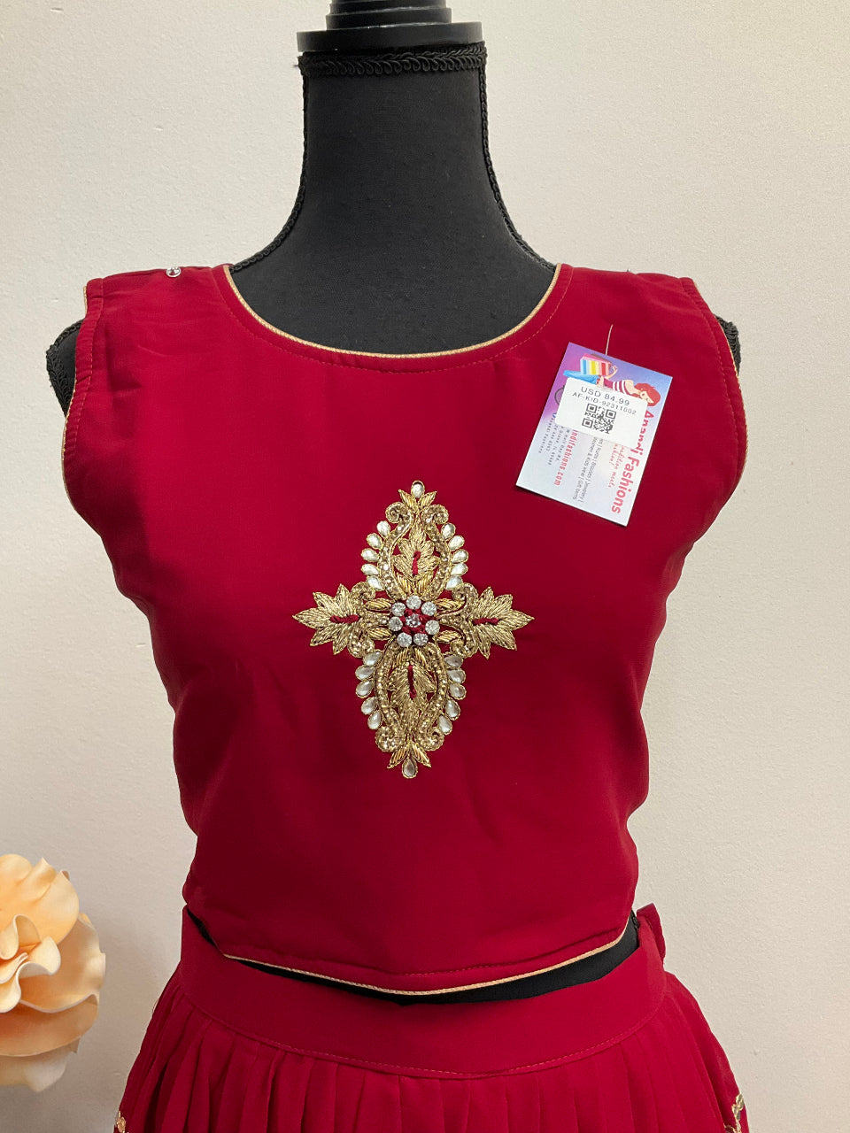 Lehenga set - Chic Festive Lehenga Ensemble with Stylish Vest for Teens image 1