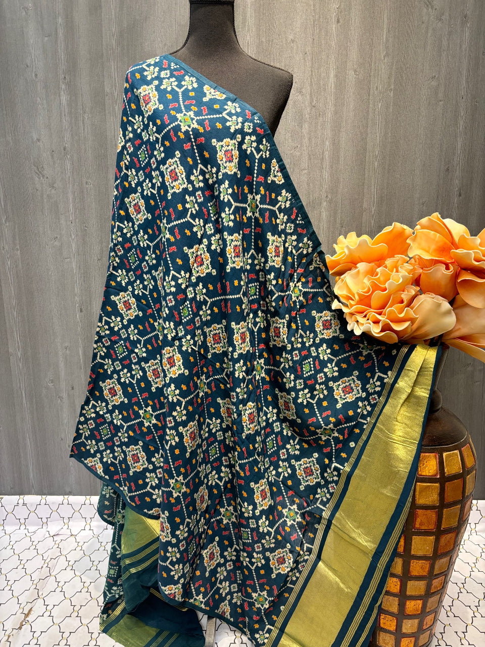 Semi Gajji Silk Dupatta - Radiant Colors image 0