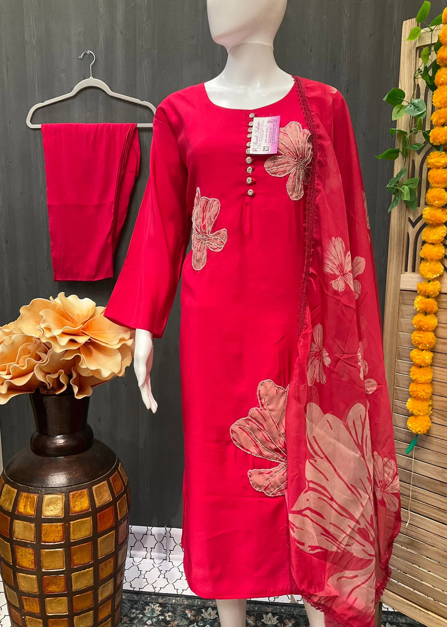 Roman Silk Kurti/Chudidhar set
