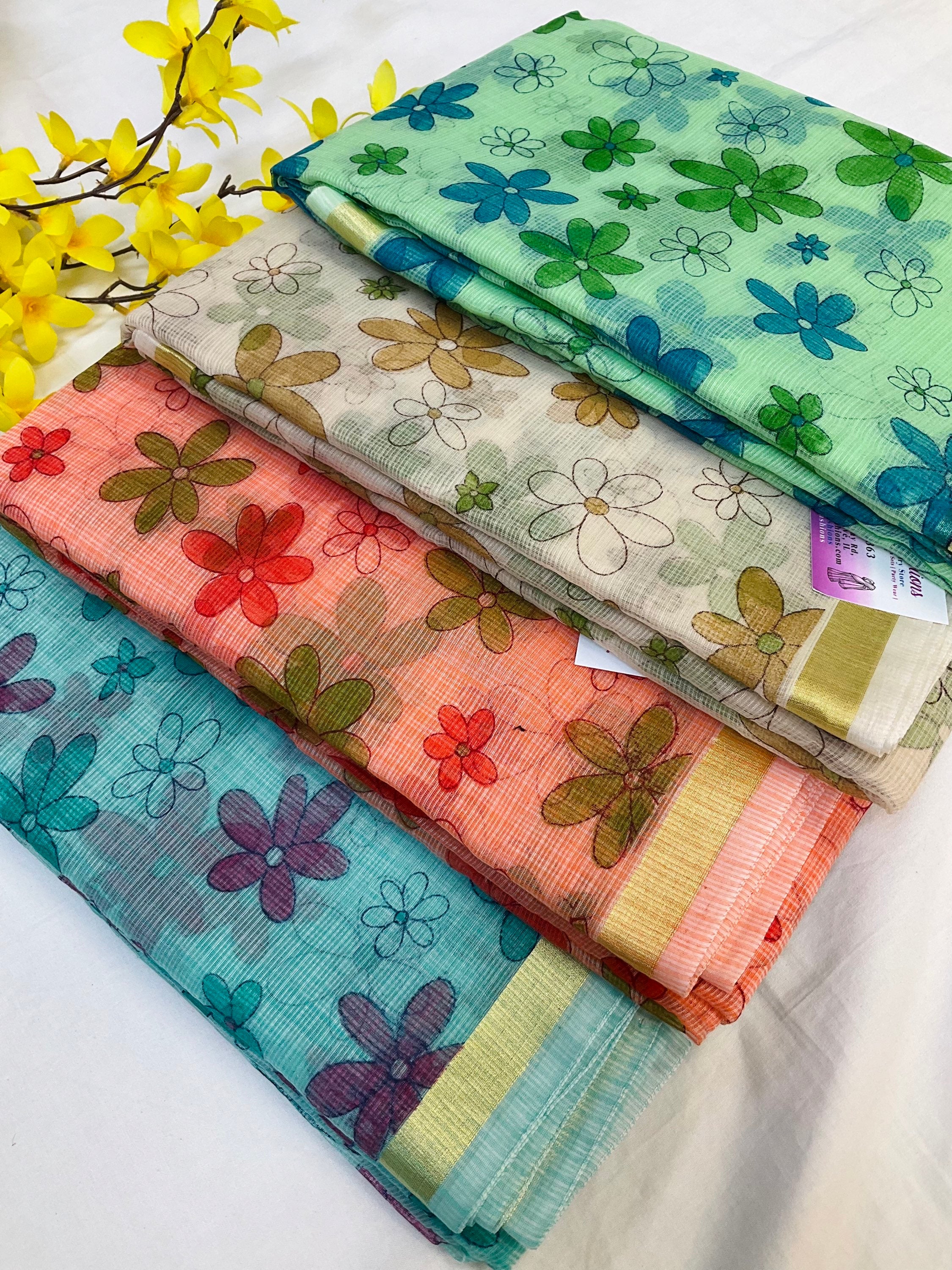 Kota sarees with floral print image 0