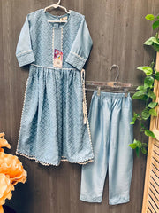 Kids Dress - chikankari palazzo set