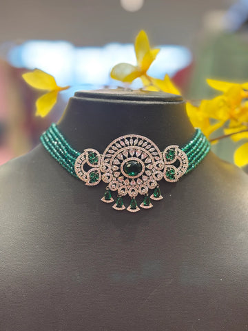 Green - Party Wear Choker Set