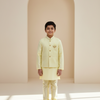 Boys Yellow Green Sherwani Set