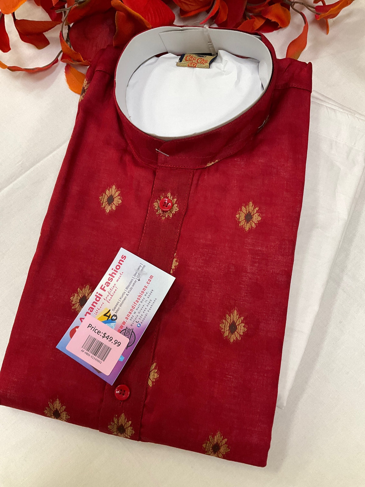 Maroon Color -Mens Kurta Pajama Set image 0