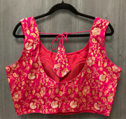 Brocade Floral Design Blouse Size 42 (Fits up to 44) - Designer Blouse