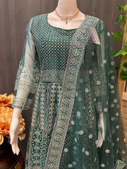 Stylish Full Print Party Dress - Special Occasions Ethnic Wear
