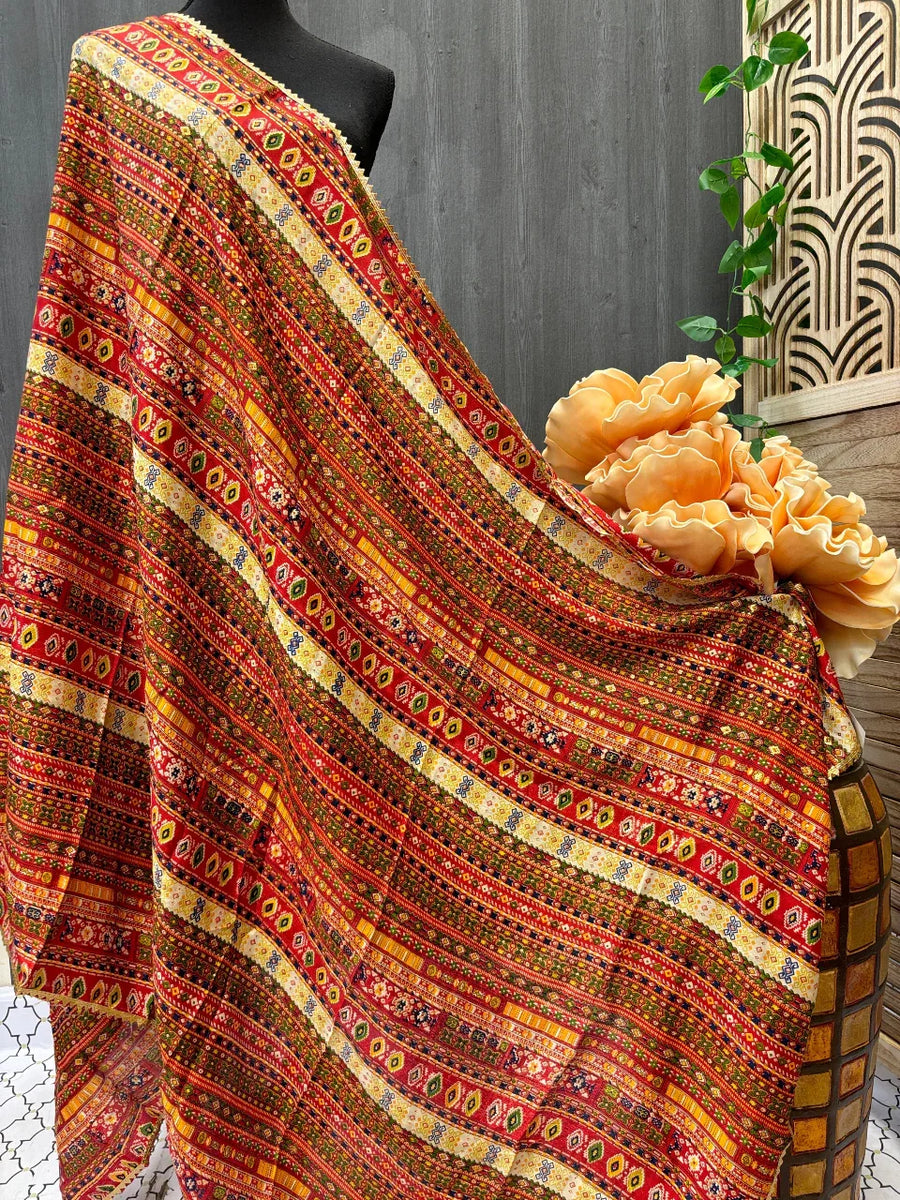 Fancy Chinnon Dupatta with different pattern