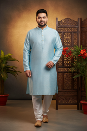 Men’s Plus Size Pastel Kurta Set