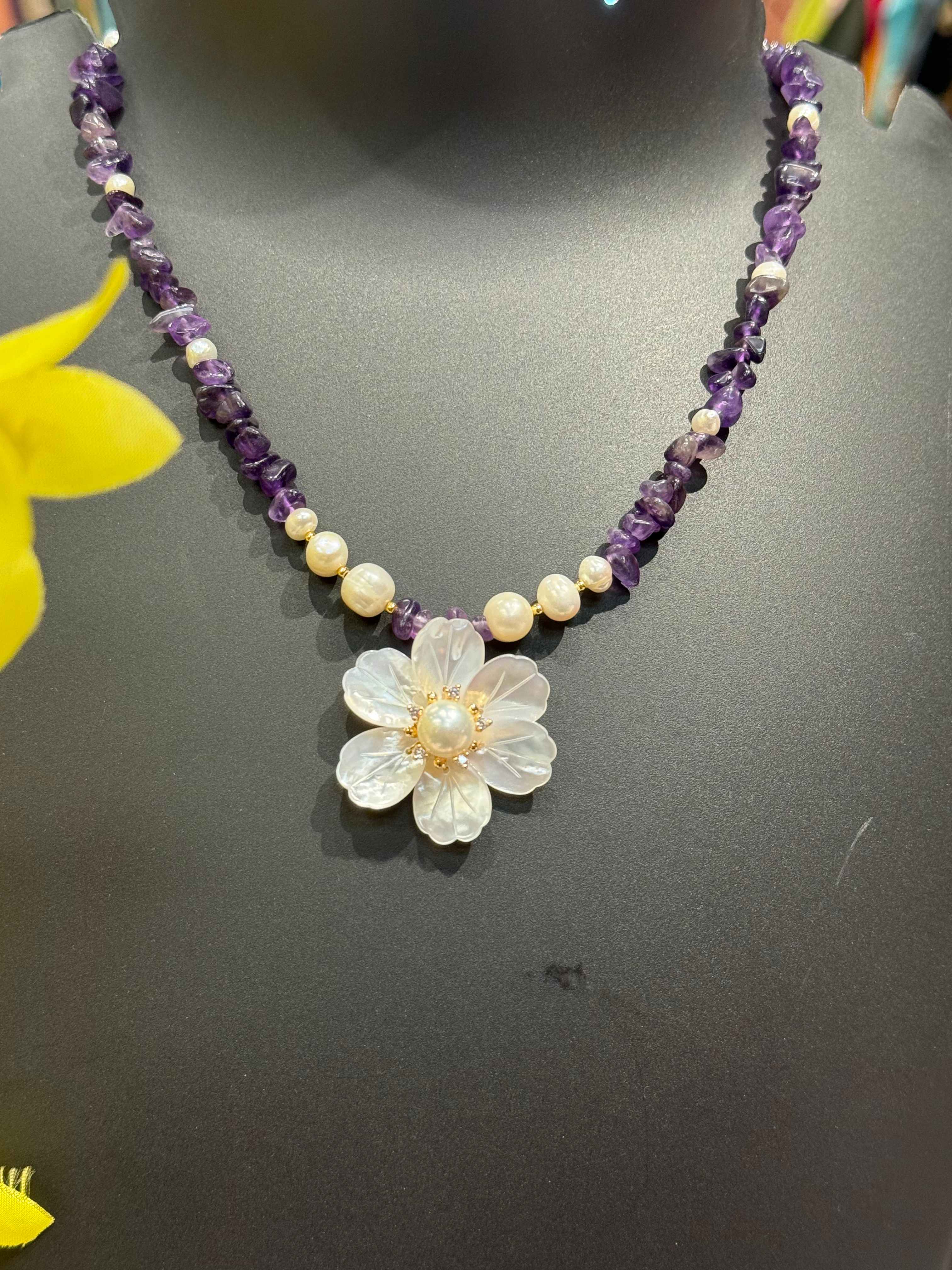 Fancy Mala with Real Pearls & shells image 5