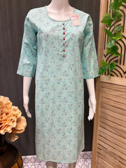 Pure Cotton Blue Kurti - Size 38/US XS