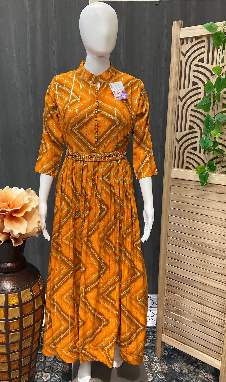Bandhini Gowns/Kurtis with Belt